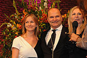 Sepp Krätz mit seinen beiden Töchtern (Foto. Ingrid Grossmann)